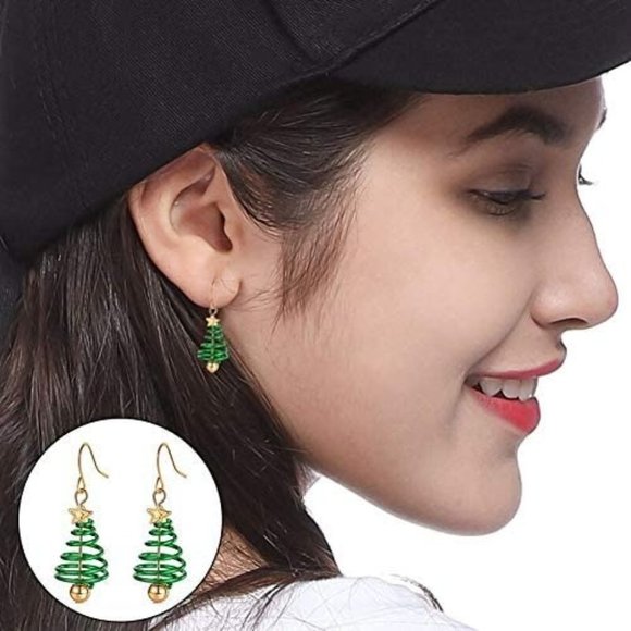 8 Pairs Christmas Earrings for Women - Picture 4 of 6